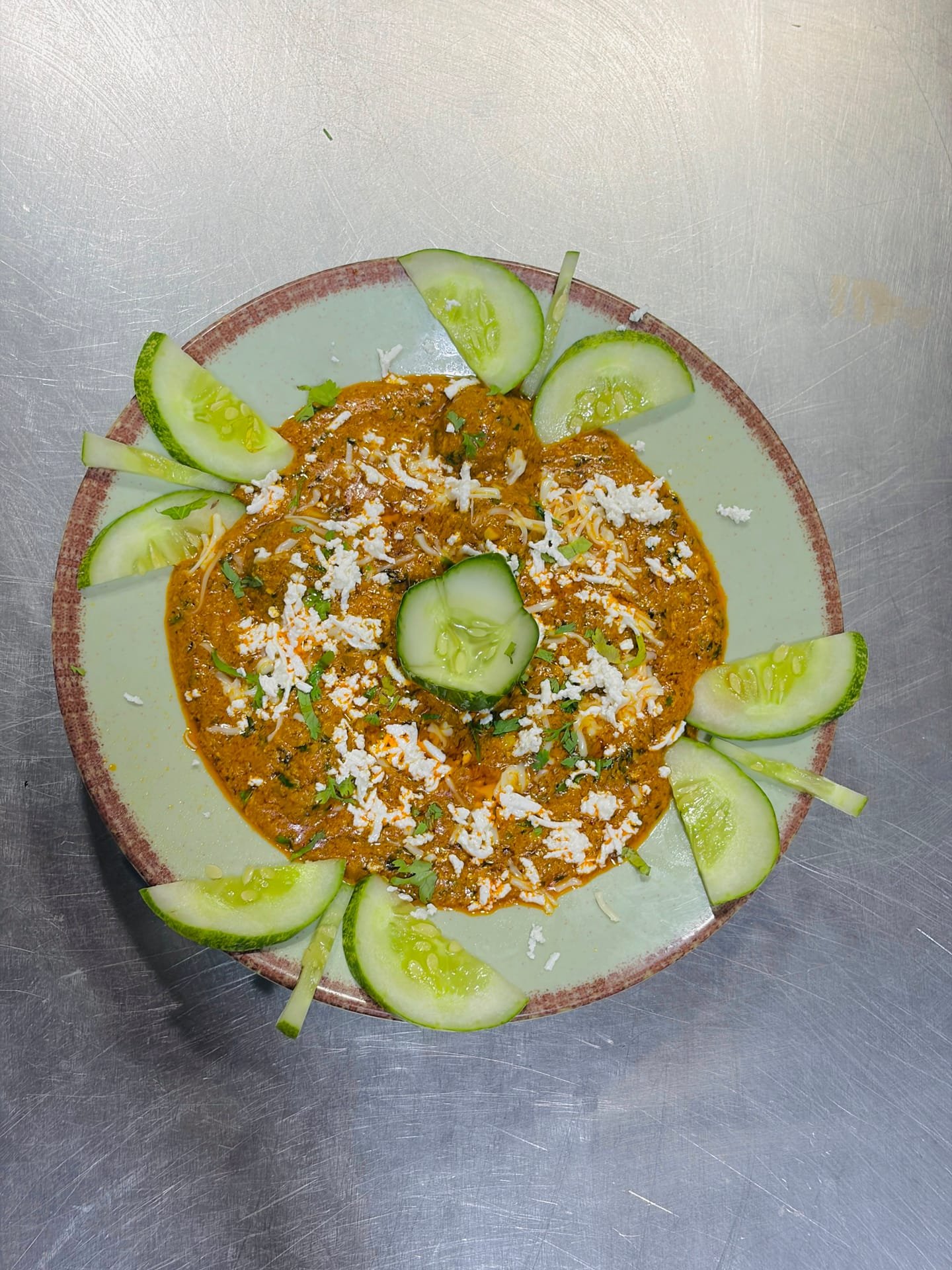 Veg Maratha as plated in the Krushnaleela White House kitchen