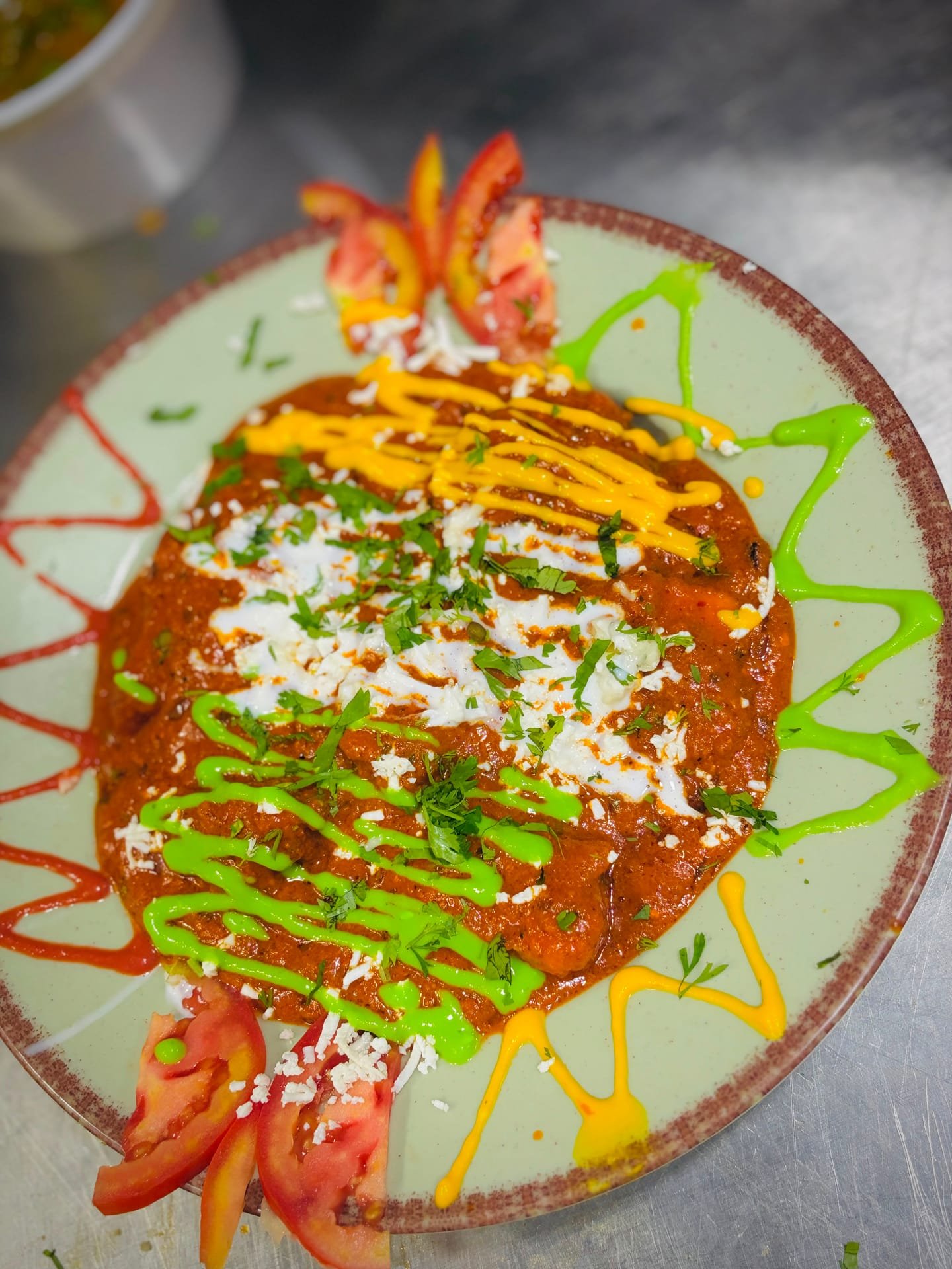 Paneer Masala as plated in the Krushnaleela White House kitchen