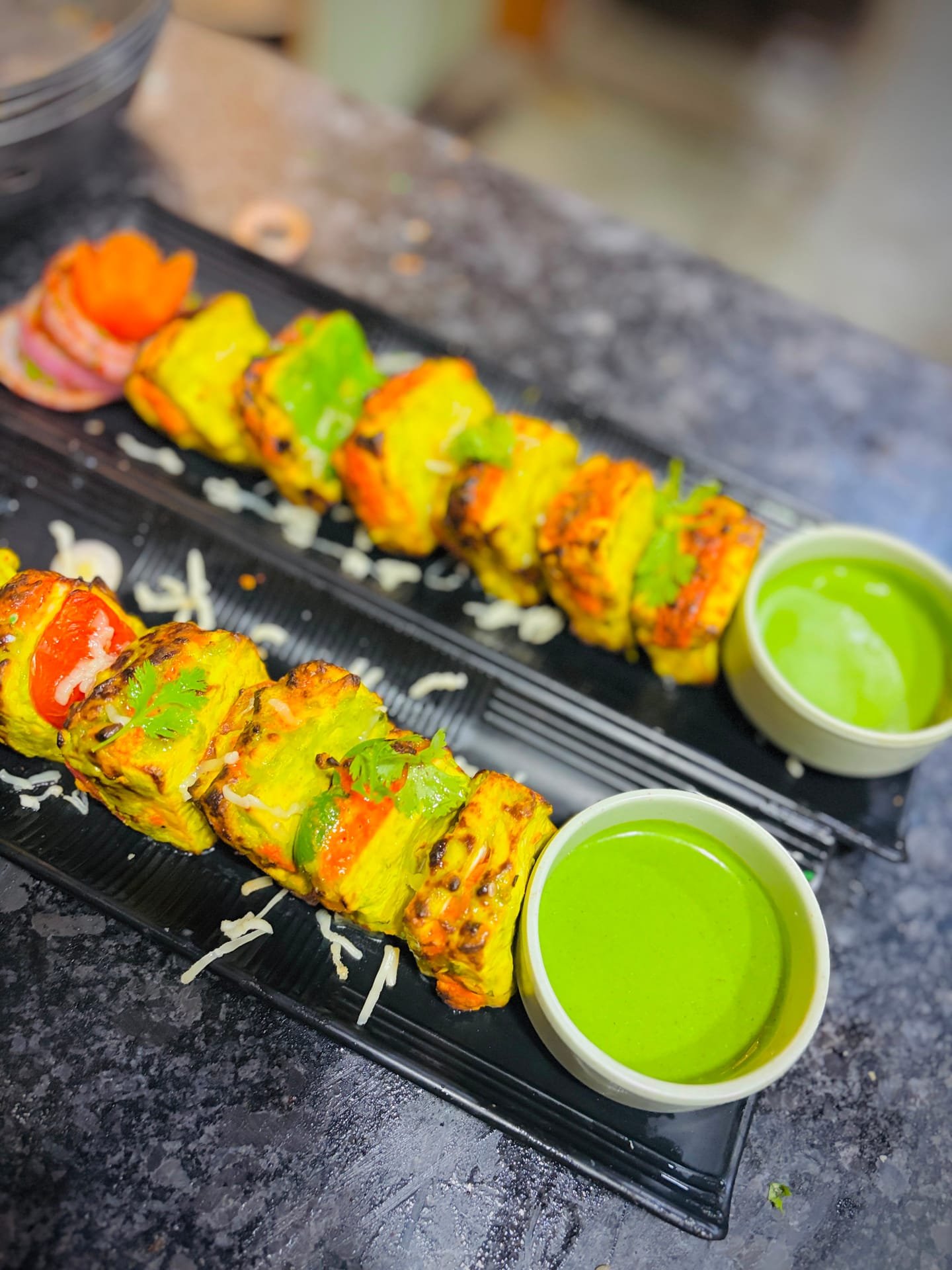 Paneer Chandini Kabab as plated in the Krushnaleela White House kitchen