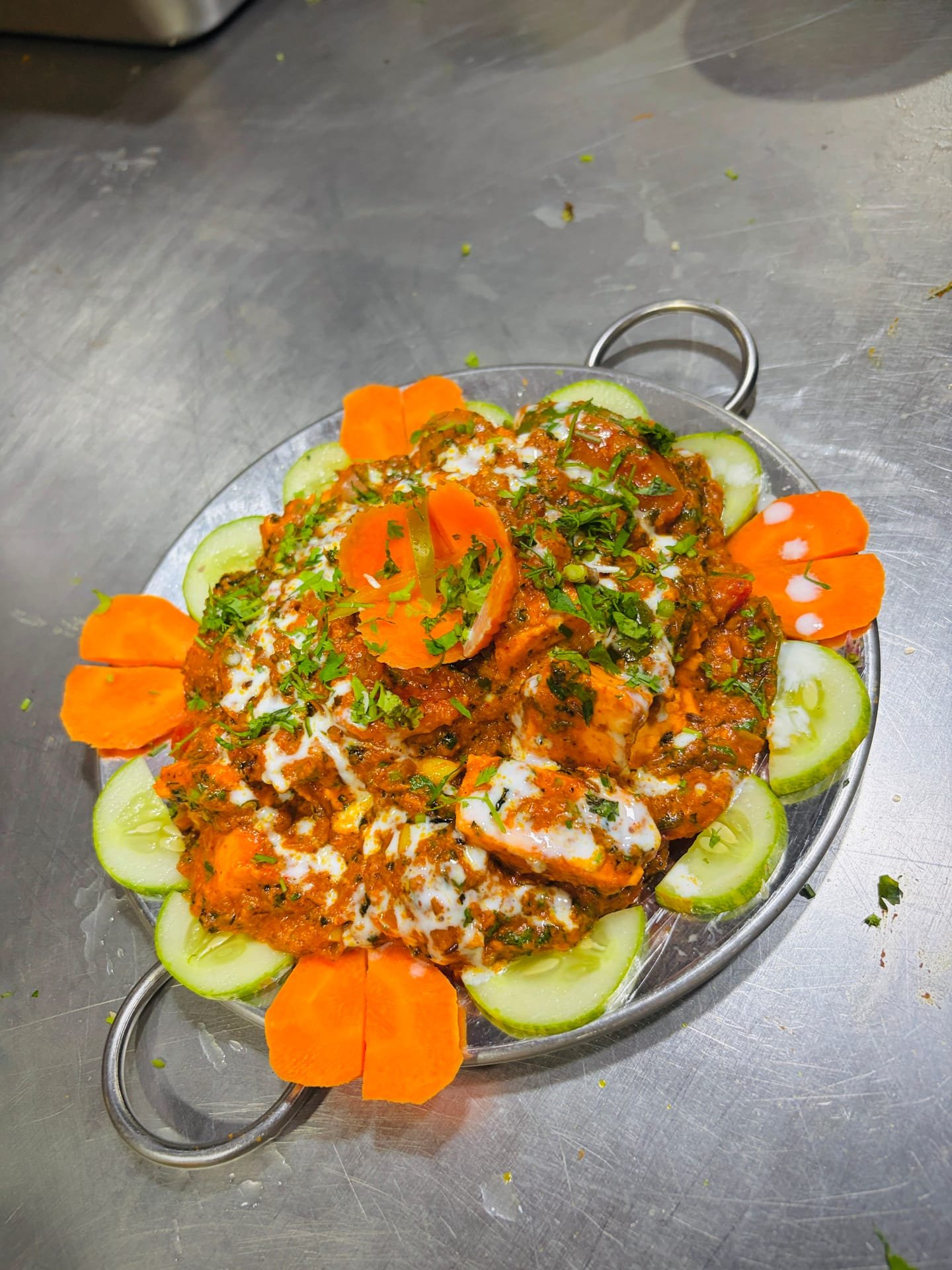 Paneer Khajana as plated in the Krushnaleela White House kitchen