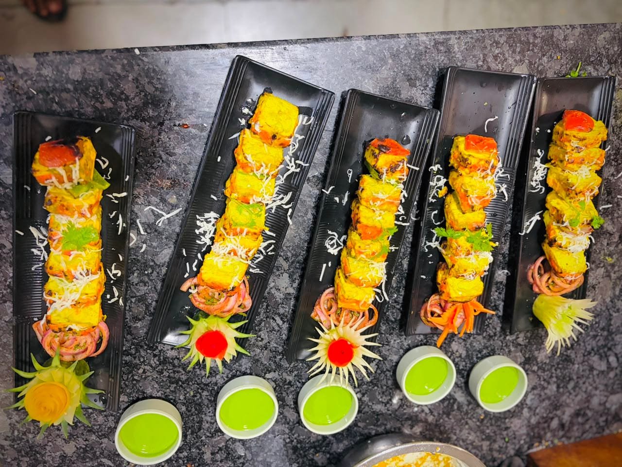 Tandoori Platter as plated in the Krushnaleela White House kitchen