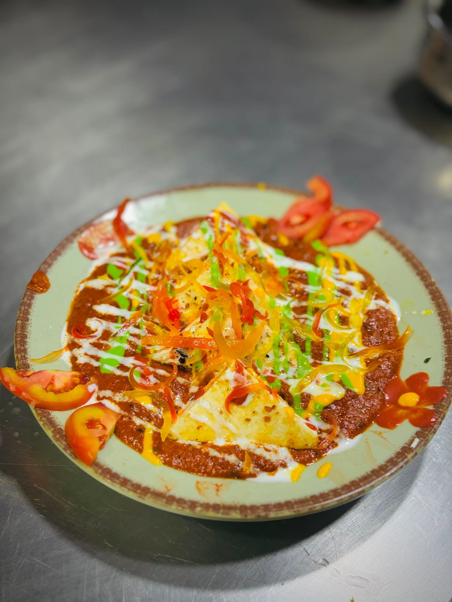 Paneer Mirch Masala as plated in the Krushnaleela White House kitchen